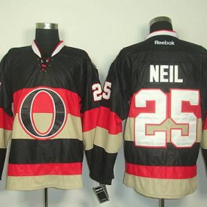 Senators #25 Chris Neil Black Third Stitched Jersey