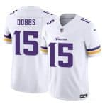 Minnesota Vikings #15 Josh Dobbs White 2023 F.U.S.E. Vapor Untouchable Limited Stitched Jersey