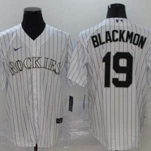 Colorado Rockies #19 Charlie Blackmon White Cool Base Stitched Jersey