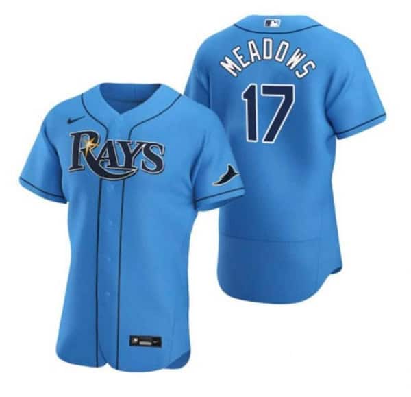 Tampa Bay Rays #17 Austin Meadows Blue Flex Base Stitched Jersey