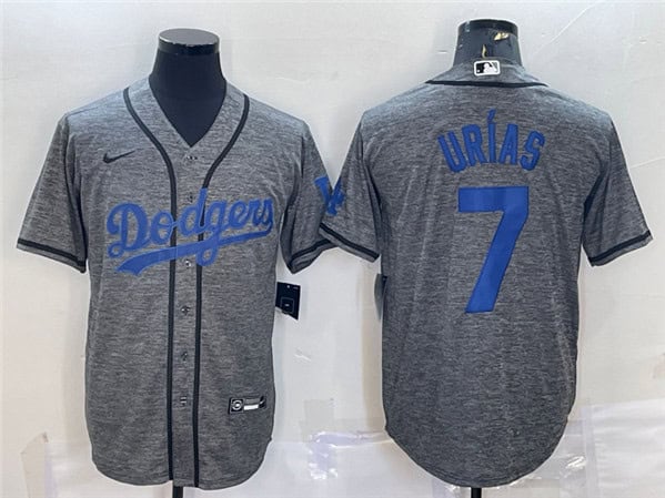 Los Angeles Dodgers #7 Julio Ur¨ªas Gray Cool Base Stitched Jersey
