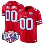 Buffalo Bills Custom Red 2024-25 F.U.S.E. AFC East Division Champions Patch Limited Stitched Jersey