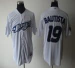 Blue Jays #19 Jose Bautista White Cool Base Stitched Jersey