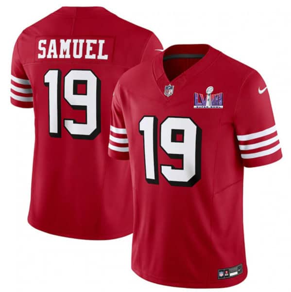 San Francisco 49ers #19 Deebo Samuel Red 2023 F.U.S.E. NFC West Champions Patch Alternate Stitched Jersey