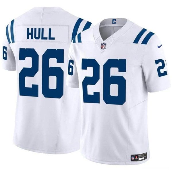Indianapolis Colts #26 Evan Hull White 2024 F.U.S.E. Vapor Limited Stitched Jersey