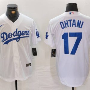 Los Angeles Dodgers #17 Shohei Ohtani White Stitched Jersey