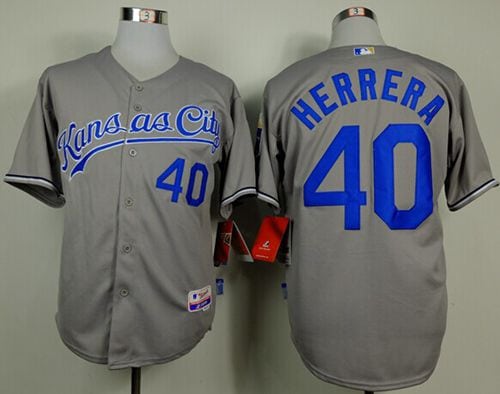 Royals #40 Kelvin Herrera Grey Cool Base Stitched Jersey