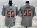 Kansas City Chiefs #95 Chris Jones Gray Atmosphere Fashion Stitched Jersey