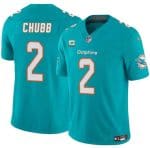 Miami Dolphins #2 Bradley Chubb Aqua 2025 F.U.S.E. With 1-Star C Patch Vapor Limited Stitched Jersey