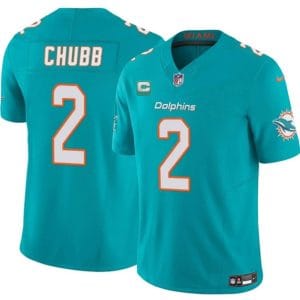 Miami Dolphins #2 Bradley Chubb Aqua 2025 F.U.S.E. With 1-Star C Patch Vapor Limited Stitched Jersey