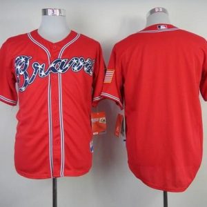 Braves Blank Red Cool Base Stitched Jersey