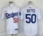 Los Angeles Dodgers #50 Mookie Betts White 2024 Limited Stitched Jersey