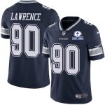 Dallas Cowboys #90 Demarcus Lawrence Navy With Est 1960 Patch Limited Stitched Jersey