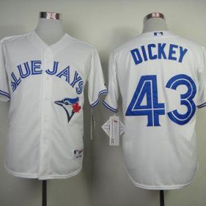 Blue Jays #43 R.A. Dickey White Cool Base Stitched Jersey
