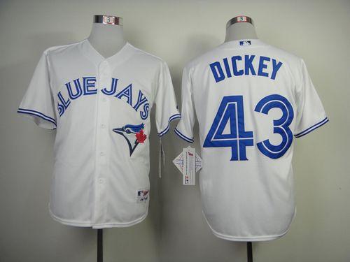 Blue Jays #43 R.A. Dickey White Cool Base Stitched Jersey