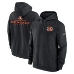Cincinnati Bengals Black Sideline Club Fleece Pullover Hoodie