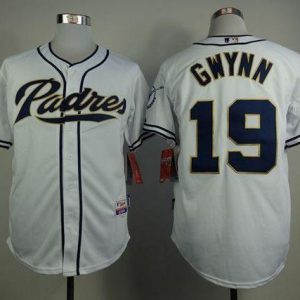 Padres #19 Tony Gwynn White Home Cool Base Stitched Jersey