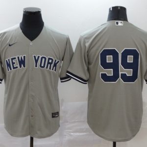 New York Yankees #99 Aaron Judge Grey Cool Base Stitched Jersey
