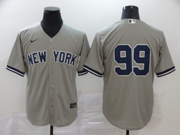 New York Yankees #99 Aaron Judge Grey Cool Base Stitched Jersey