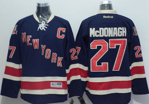 Rangers #27 Ryan McDonagh Navy Blue Stitched Jersey
