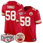 Kansas City Chiefs #58 Derrick Thomas Red F.U.S.E. 2024 AFC West Division Champions Vapor Limited Stitched Jersey