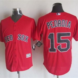 Red Sox #15 Dustin Pedroia Red New Cool Base Stitched Jersey