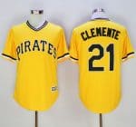 Pirates #21 Roberto Clemente Gold New Cool Base Stitched Jersey