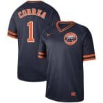 Houston Astros #1 Carlos Correa Navy Cooperstown Collection Legend Stitched Jersey