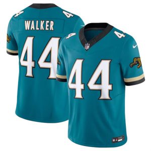 Jacksonville Jaguars #44 Travon Walker Teal 2024 F.U.S.E. Prowler Throwback Vapor Limited Stitched Jersey