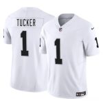 Las Vegas Raiders #1 Tre Tucker White 2025 F.U.S.E. Vapor Stitched Jersey