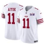 San Francisco 49ers #11 Brandon Aiyuk White 2023 F.U.S.E. NFC West Champions Patch Stitched Jersey