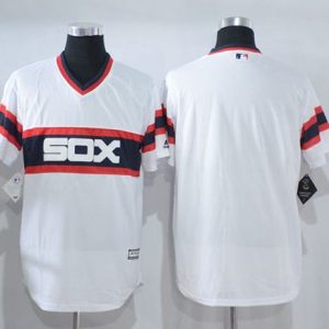 White Sox Blank White New Cool Base Alternate Home Stitched Jersey
