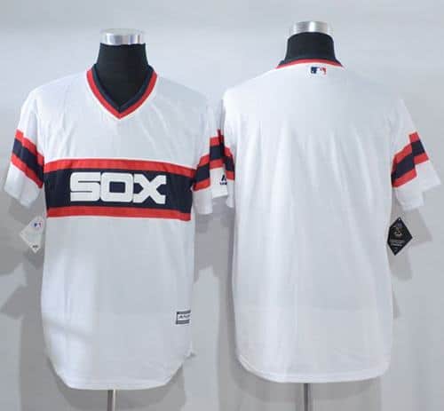 White Sox Blank White New Cool Base Alternate Home Stitched Jersey