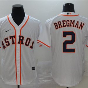Houston Astros #2 Alex Bregman White Cool Base Stitched Jersey
