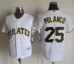 Pirates #25 Gregory Polanco White New Cool Base Stitched Jersey