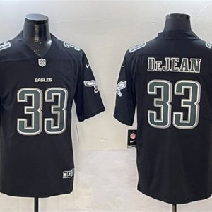 Philadelphia Eagles #33 Cooper DeJean Black Fashion New Vapor Untouchable Limited Stitched Jersey
