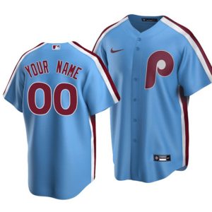 Philadelphia Phillies Customized Light Blue Cool Base Stitched Baseball Jersey
