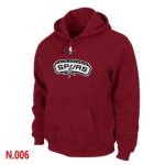 Mens San Antonio Spurs Red Pullover Hoodie