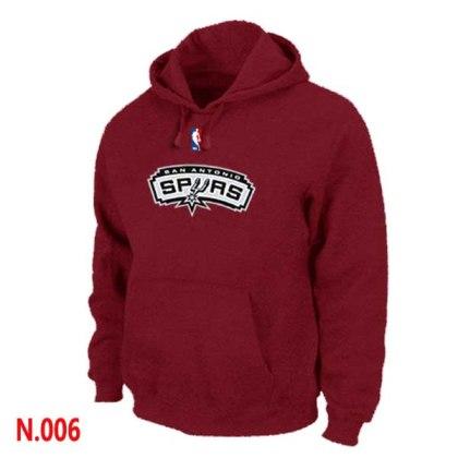 Mens San Antonio Spurs Red Pullover Hoodie