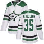 Dallas Stars #35 Anton Khudobin White Stitched Jersey