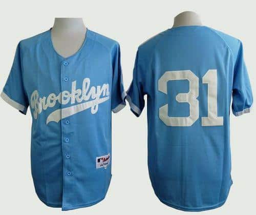 Dodgers #31 Joc Pederson Light Blue Cooperstown Stitched Jersey