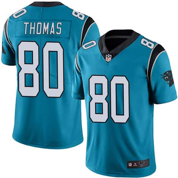 Carolina Panthers #80 Ian Thomas Blue Vapor Untouchable Limited Stitched Jersey