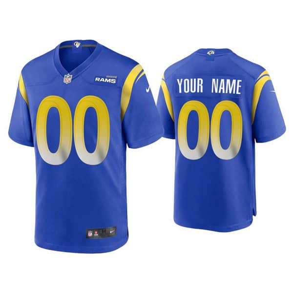 Los Angeles Rams Customized Royal NFL Stitched Limited Jersey