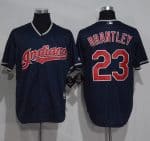 Indians #23 Michael Brantley Navy Blue New Cool Base Stitched Jersey
