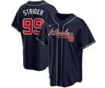 Atlanta Braves #99 Spencer Strider Navy Cool Base Stitched Jersey