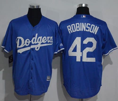 Dodgers #42 Jackie Robinson Blue New Cool Base Stitched Jersey