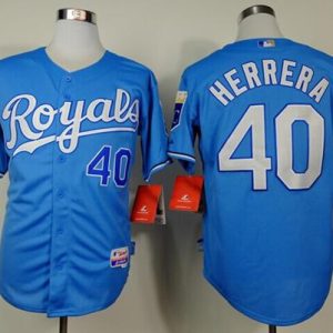 Royals #40 Kelvin Herrera Light Blue Alternate Cool Base Stitched Jersey