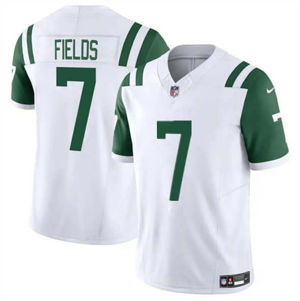 New York Jets #7 Justin Fields White 2025 F.U.S.E. Classic Alternate Vapor Untouchable Limited Stitched Jersey