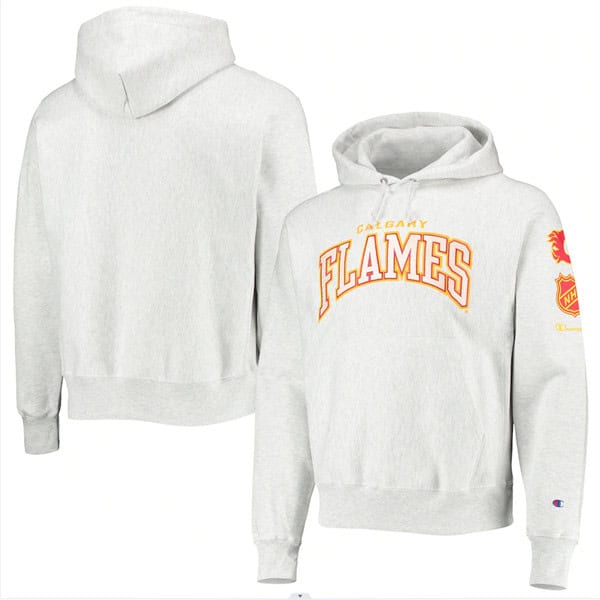 Calgary Flames Champion Gray OB Capsule II Pullover Hoodie