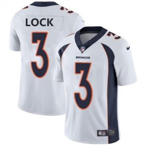 Denver Broncos #3 Drew Lock White 2019 Vapor Untouchable Stitched Jersey
